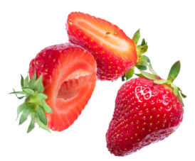 a few fresh strawberries